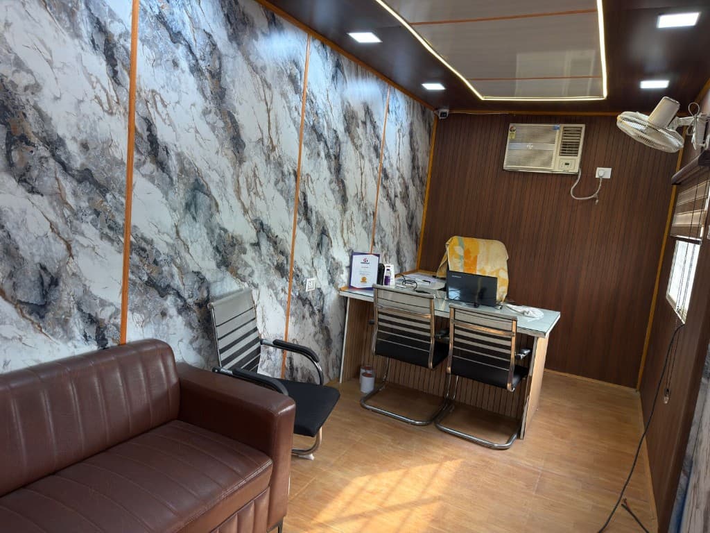 Premium portable office cabin interior by Aronix Infra